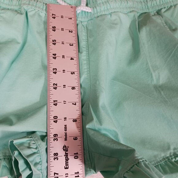 Lands End Shorts, Girls, Ruffled Hem, Mint Green, Pull on, Size XL (14-16) - Picture 7 of 10